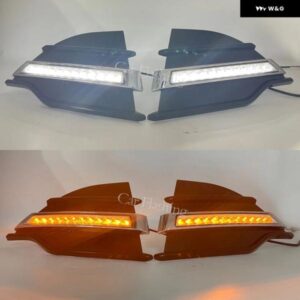 1セット LED デイタイム ランニングライト DRL デイライト フォグランプ 黄色 ウィンカー フォード クーガエスケープ 2013-16 カスタムパー - White　and　Yellow