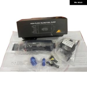 在庫あり 0580254044 50-1005 400LPH 高圧インライン燃料 ポンプ キット E85 10AN フィッティング + 60MM 燃料フィルター ブラケット + A-E - Yellow　Decal