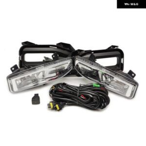 車 LED フォグライト アセンブリ 日産 リーフ ZE1 電気 2017-22 フォグランプ カバー グリル フレームワイヤースイッチ カスタムパーツ ア