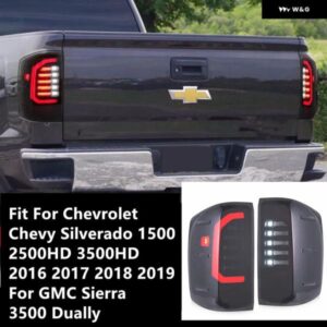 2PC LED リアライト シボレー シルバラード 1500 2500HD シボレー GMC シエラ 3500HD 2016-19 アクセサリー テールライト カスタムパーツ