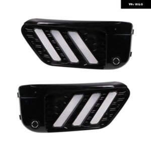 2個 LED DRL デイタイム ランニングライト デイライト BMW X1 F48 F49 2016-19 黄色 ウィンカー とブルーナイトライト付き カスタムパーツ - White　Yellow　Blue