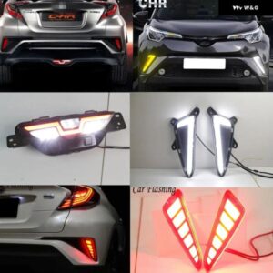 1セット トヨタ CHR C-HR 2016 -2019 車 DRL デイタイム ランニングライト リアバンパー ブレーキライト とウィンカー テールランプ フォグ