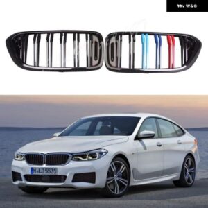 車 2 フィングリル フロントバンパー グリル BMW 6シリーズ GT G32 640I 630I 2018 ABS カスタムパーツ アクセサリー 交換用部品 互換品