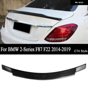 車 BMW F87 M2 F22 カーボンリアウイング トランク リッドスポイラー ウイング 2014-19 C74 スタイル カスタムパーツ アクセサリー 交換用