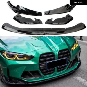 車 5 段階フロントリップスポイラー スプリッター CS BMW G80 G82 G83 M3 M4 2021 2022 /カーボンプリント カスタムパーツ アクセサリー 交