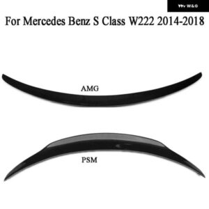 カーボンリア トランク スポイラー メルセデスベンツ S クラス W222 2014-18 AMG PSM スタイル カスタムパーツ アクセサリー 交換用部品 互