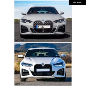 フロントセンターグリル メテオグリル BMW G26 4シリーズ グランクーペ 4 ドア 420I 425I 430I 435I M440I 2021+ON カスタムパーツ アクセ
