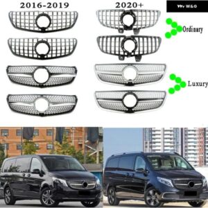 フロント レーシング フェイスリフトグリル アッパーグリル メルセデスベンツ Vクラス W447 V260L 普通/高級 2016-21+ カスタムパーツ アク