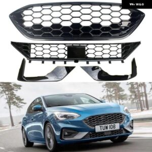 フロント レーシング ビレット UPPERLOWER バンパー グリル フェイスリフトグリル フォード フォーカス ST ST-LINE 2019 2020 MK4 カスタム