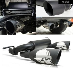 マットブラック デュアルキャットバックエキゾーストマフラーシステム 2007-2016 ジープ ラングラー JK 2/4DR 3.6L 3.8L オートアクセサリー