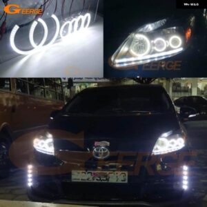 トヨタ プリウス W3 2009-15 キセノン ヘッドライト 超高輝度 LED エンジェルアイキット ハローリング デイライト