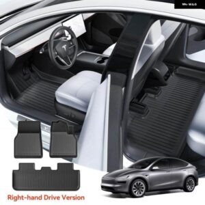 テスラ モデルY ジュニパー 2025 フロアマット RHD カー トランク マット ラゲッジマット TPE 防水 滑り止めセット フロアライナーマット