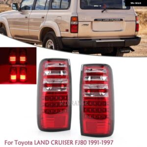 テールライト アセンブリ トヨタ ランドクルーザー FJ80 1991-1997 LED ウィンカーライト フォグランプ ブレーキ ハザード灯 カーアクセサリー