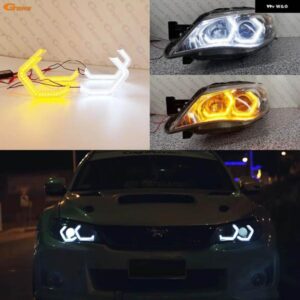 スバル インプレッサ WRX STI 2008-11 - 2014 超高輝度アクリルコンセプト M4 アイコニック スタイル LED エンジェルアイキット ハローリング