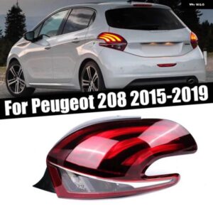 カーアクセサリー プジョー 208 2015-2019 LED テールライト シグナルランプ ハザード ブレーキライト テールランプ アセンブリ 9810343080 9810430580