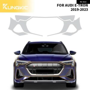 傷防止 ステッカー TPU クリア フィルム アウディ E-TRON 2019-2023 車フロント バンパー 外装 PPF 塗装