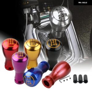 95MM 汎用 レーシング5速カーギア シフター ノブ マニュアル トランス ミッション オートマチック 合金 ギア シフト ノブ シフト レバー - silver