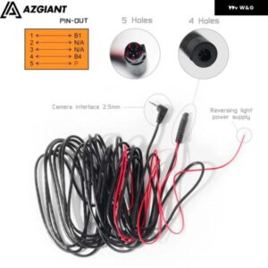 6M/10Mメーター 4PIN/5PIN 車用RCA カーリバースリアビュー パーキング カメラ ビデオ 延長 ケーブル 2.5MMジャック - 5pin　male-2.5　jack4