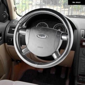 ABS ステアリングホイール カバー スパンコール トリム ステッカー フォード モンデオ 2004 2005 2006 カー スタイリング アクセサリー - ABS　silver