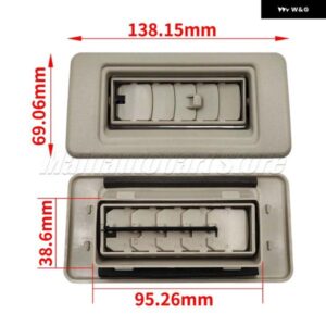 グレーベージュ A/C パネル カバー ルーフ エアコン ベントアッパー プラスチック 三菱 パジェロ V73 V93 V97 モンテロ V95 V98 V87 MR3609 - Gray