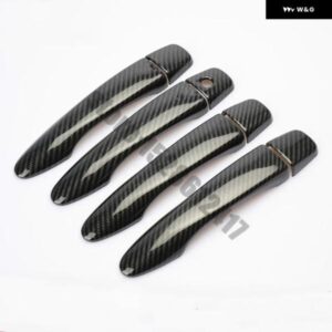 カーボンクロームカー ドアハンドル ボウルカバー トリム 日産 ナバラNP300フロンティアD23 2015-2021 スタイリング アクセサリー ステッカー - 1