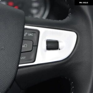 3個セット 車 ステアリングホイール トリム カバー プジョー 408 2014-2019 センター コンソール スタイリング カーアクセサリー - ABS　carbon　fiber