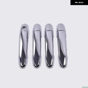 クロームカーボン ドアハンドル カバー ボウル トリム トヨタ プロ ボックス 2002 - 2016 サクシード スタイリング アクセサリー - silver　2　keyhole
