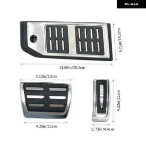 ガスアクセルブレーキ フットレスト ペダルカバー アウディ Q7 2017-2024 Q8 TOUAREG 2019-2024 CAYENNE 2020-2024 アクセサリー ドリル不要 - 3pcs