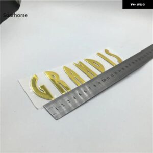 グランディスエンブレム リアブートロゴ トランク 文字 アルファベット カー スタイリング オート ステッカー - gold