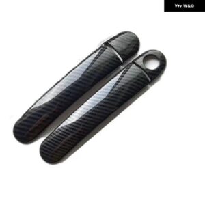 シュコダ ルームスター 2006-2015 クロームカーボン ドアハンドル カバー スタイリング ステッカー アクセサリー - model 2