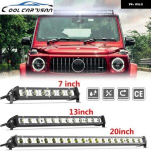 7/13/21インチ LEDワーク ライトバー 車用スポットライト フラッドスポット DRL ハイ/ロービーム 300W トラック SUV ボート 4WD オフロード 4X4 12V 24V - 7inch　120w　1pcs