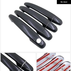 カーボンクローム ドアハンドル カバー トヨタ プレミオアリオンT260 20082019カー スタイリング アクセサリー ステッカー - black　2　buttons