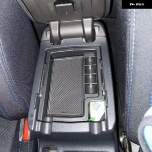 ABS カーセンター コンソール アームレスト 収納 ボックス トレイ スバル XV クロストレック 2012-2017 カーアクセサリー - black