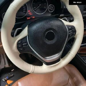 BMW 3シリーズ F30 F32 F34 F36 2013-2019 インテリア ステアリングホイール 装飾 フレーム パネル カバー トリム - ABS　carbon　fibre