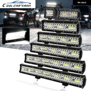 4/7/9/12/15/20インチ ライトバー フラッドLEDダイオード LEDスポットライトビーム LED 12V 24V 6000K 4X4 オフロードアクセサリー 車 トラック ATV SUV - 4inch　1PCS　60W
