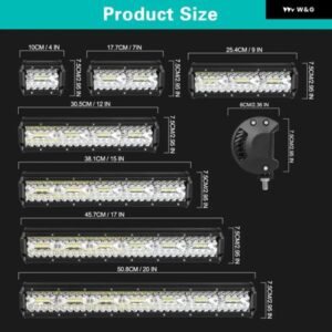 4/7/9/12/15/20インチ ライトバー フラッドLEDダイオード LEDスポットライトビーム LED 12V 24V 6000K 4X4 オフロードアクセサリー 車 トラック ATV SUV - 4inch　2PCS　60W
