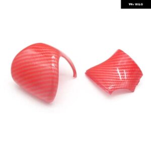 カーボン ABS プラスチック 車用 ギア シフト ノブカバー トリム レクサス ES UX LX 2018-2023 内装アクセサリー - RED