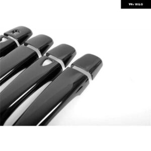 グロスブラッククローム ドアハンドル カバー 日産 キャシュカイ J11 2014 - 21 スタイリング アクセサリー - black　no　button