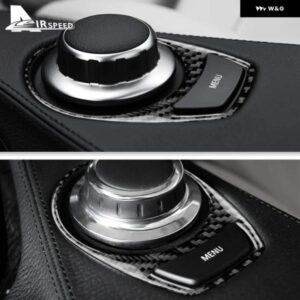 カーボン BMW 6シリーズ M6 E63 E64 2004 - 10 車メニュー ボタン ノブ フレーム インテリア アクセサリー - Type　　B　　black
