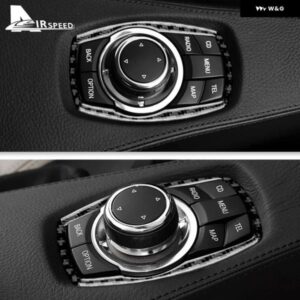 カーボン BMW 6シリーズ M6 E63 E64 2004 - 10 車メニュー ボタン ノブ フレーム インテリア アクセサリー - Type　　A　red