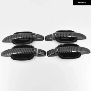 カーボンクロームカー ドアハンドル カバー ステッカー アウディ Q3 2012-2018 スタイリング 自動車アクセサリー - carbon　fiber　handle