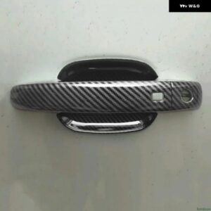 カーボンクロームカー ドアハンドル カバー ステッカー アウディ Q3 2012-2018 スタイリング 自動車アクセサリー - silver　handle