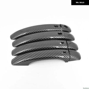 カーボンクロームカー ドアハンドル カバー ステッカー アウディ Q3 2012-2018 スタイリング 自動車アクセサリー - carbon　fiber　bowl