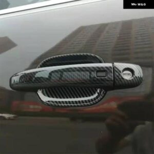 カーボンクロームカー ドアハンドル カバー ステッカー アウディ Q3 2012-2018 スタイリング 自動車アクセサリー - carbon　handle-bowl