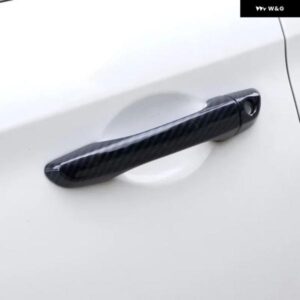 シトロエン DS5 DS 5 2011-2017 カーボン クローム カー ドアハンドル カバー トリム ステッカー スタイリング アクセサリー - silver