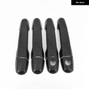 シトロエン C1 MK2 2015 - 19 カーボン カー ドアハンドル カバー トリム カー スタイリング アクセサリー オーバーレイ ステッカー - Carbon　Fiber　1　hole