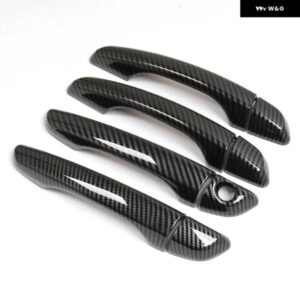 カーボンクロームカー ドアハンドル カバー トリム ステッカー シトロエン C3 MK3 2017 - 21 スタイリング アクセサリー - carbon　no　sensors
