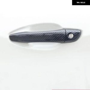 カーボンクロームカー ドアハンドル カバー トリム ステッカー シトロエン C3 MK3 2017 - 21 スタイリング アクセサリー - carbon　2　sensors