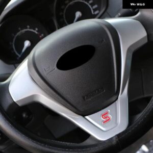 ABS ステアリングホイール トリム スパンコール ステッカー フォード フィエスタMK7エコスポーツフィーゴB-MAX KA+カー スタイリング 自動車アクセサリー - mirror　blue