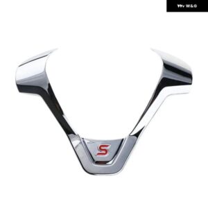 ABS ステアリングホイール トリム スパンコール ステッカー フォード フィエスタMK7エコスポーツフィーゴB-MAX KA+カー スタイリング 自動車アクセサリー - mirror　red